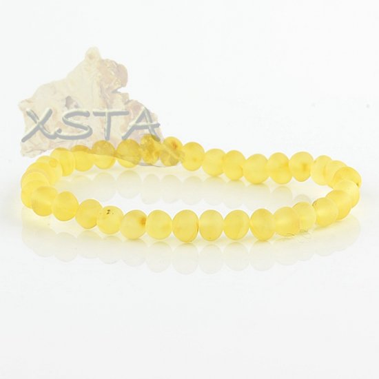 Raw Yellow amber bracelet Baroque